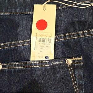Façonnable Dark Denim Straight Leg Jeans Size 14 NWT